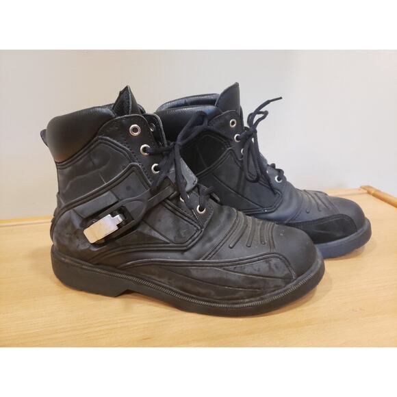 Joe Rocket Big Bang Black Ankle high Motorcycle boots Sz 10 - Picture 1 of 12